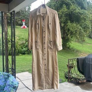 Newport News jeanology maxi dress can be used as duster over clothes